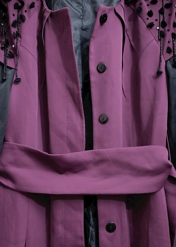 Uzun Mor Gotik Kadın kap - Görsel 2