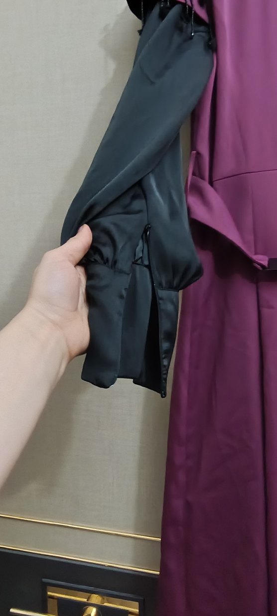 Uzun Mor Gotik Kadın kap - Görsel 4