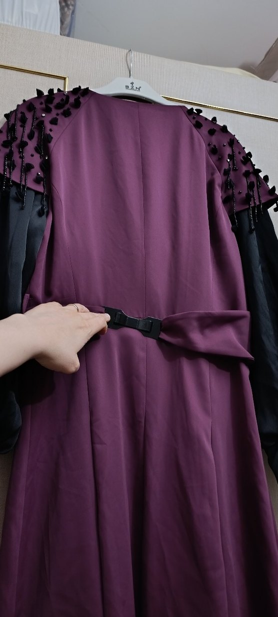 Uzun Mor Gotik Kadın kap - Görsel 3