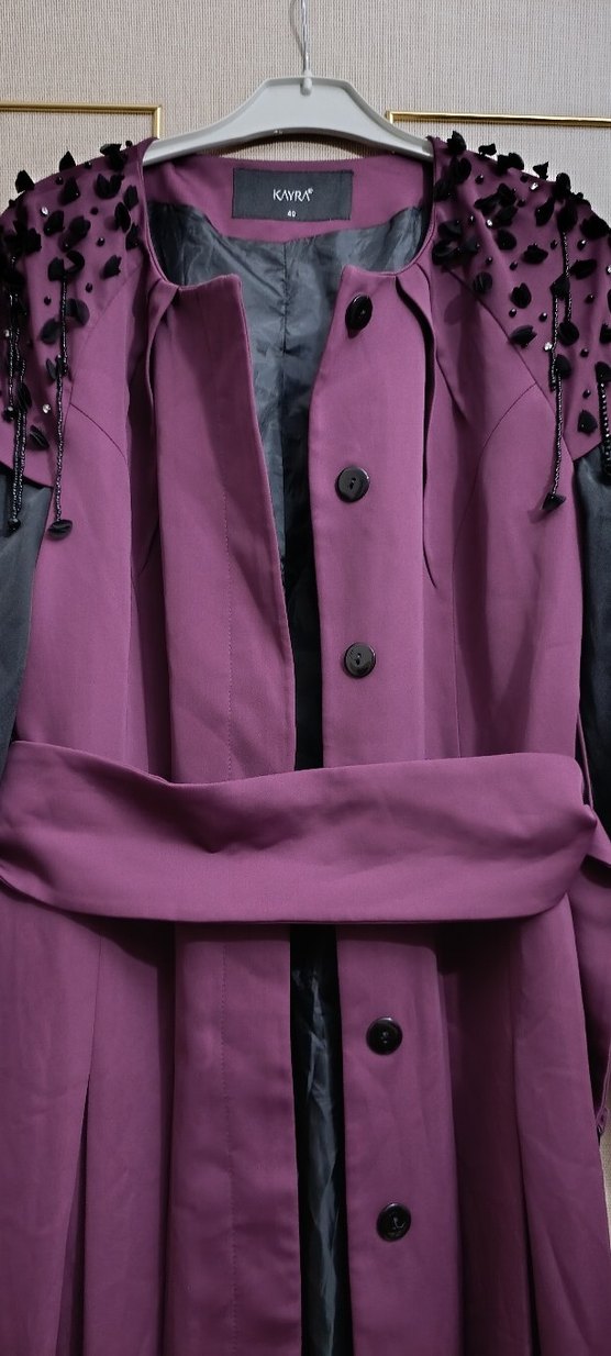 Uzun Mor Gotik Kadın kap - Görsel 2