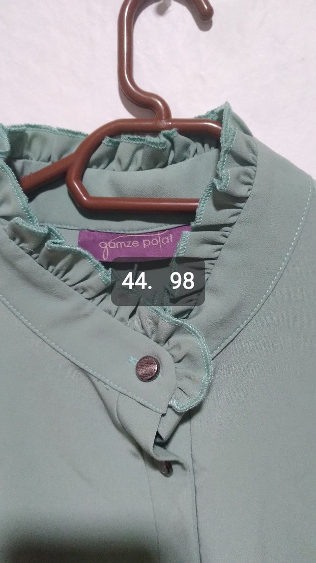 Fırfırlı Uzun Kollu Bej Tunik - Görsel 2