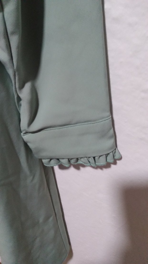 Fırfırlı Uzun Kollu Bej Tunik - Görsel 4