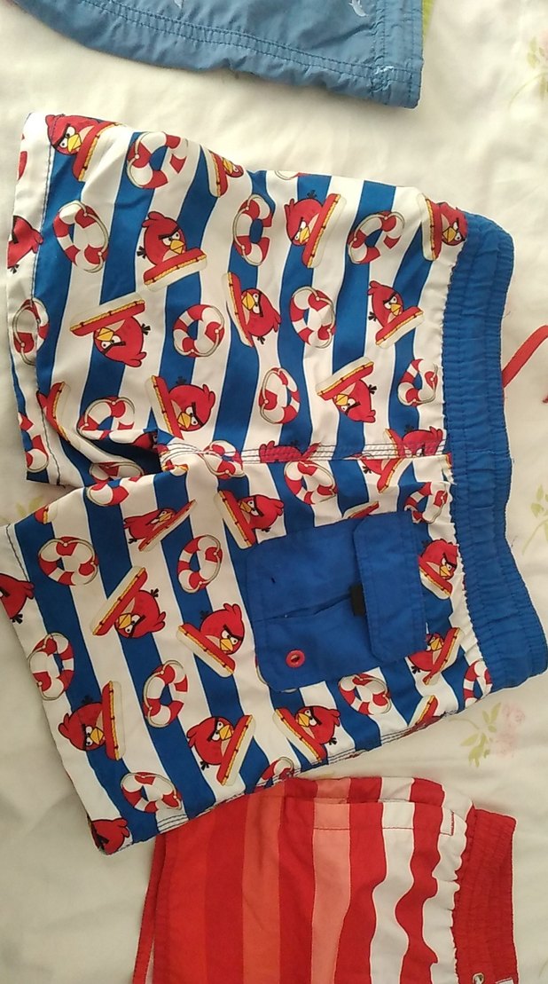 Çocuk Renkli Baskılı Şort Mayo - Görsel 2