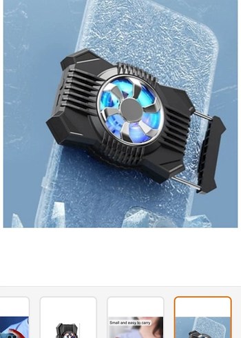 Küçük Siyah Taşınabilir Fan 400mAh - Görsel 4