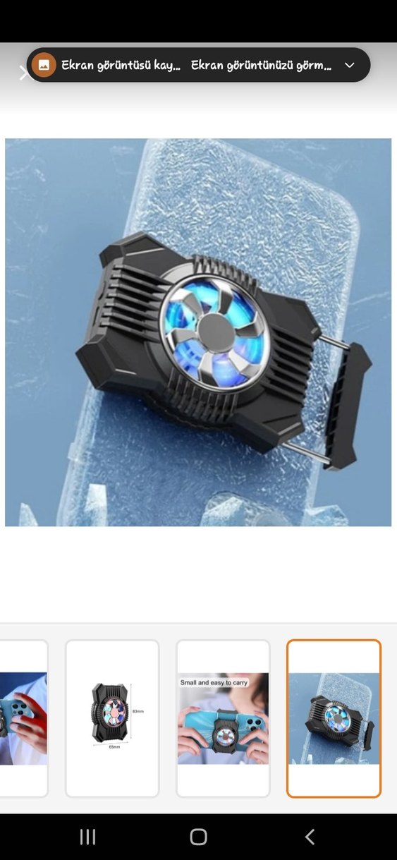 Küçük Siyah Taşınabilir Fan 400mAh - Görsel 4