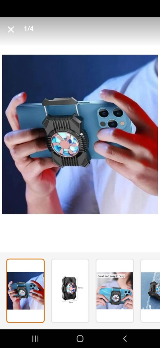 Küçük Siyah Taşınabilir Fan 400mAh - Görsel 3