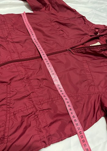 Bordo Kapüşonlu Fermuarlı Kadın Ceket defacto - Görsel 6