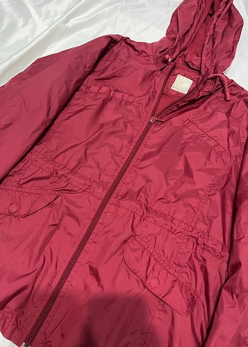 Bordo Kapüşonlu Fermuarlı Kadın Ceket defacto - Görsel 5