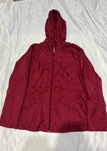 Bordo Kapüşonlu Fermuarlı Kadın Ceket defacto - Görsel 2