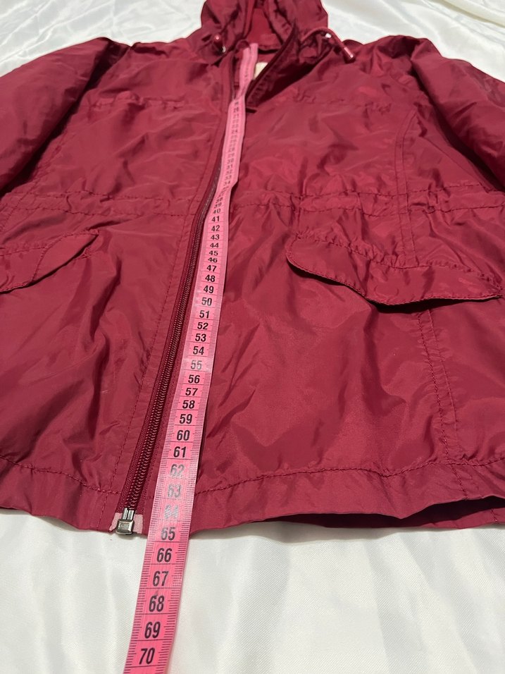 Bordo Kapüşonlu Fermuarlı Kadın Ceket defacto - Görsel 4