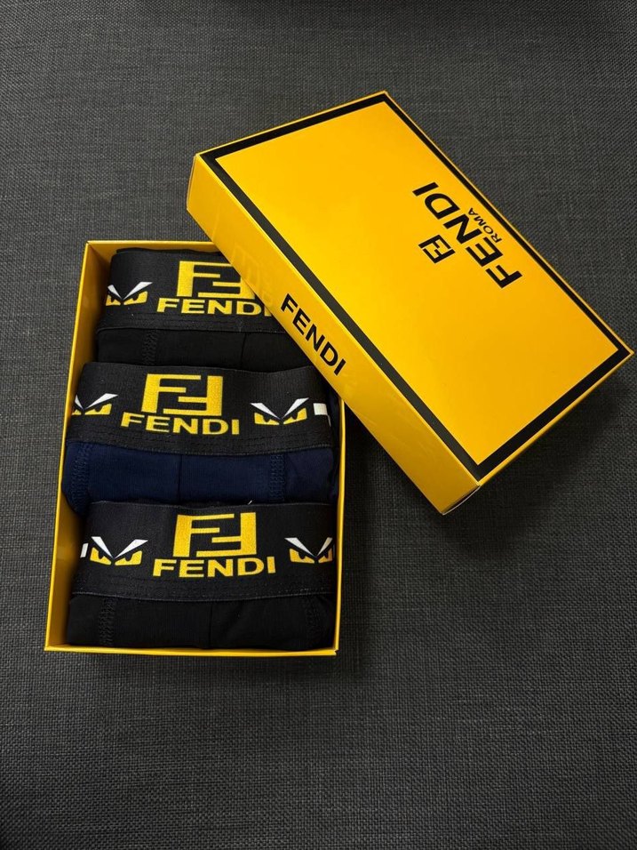 Fendi Siyah Baskılı Erkek Boxer Seti - Görsel 2