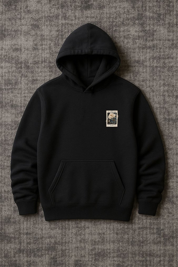 Siyah Kapüşonlu Bohem Sweatshirt - Görsel 2