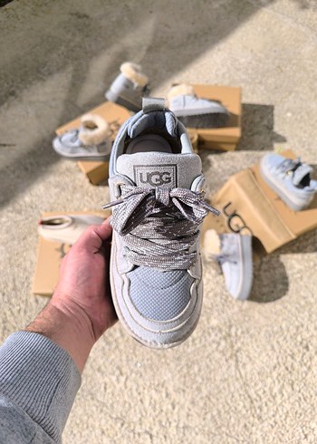 UGG Gri Platform Topuklu Bağcıklı Kadın Bot - Görsel 8