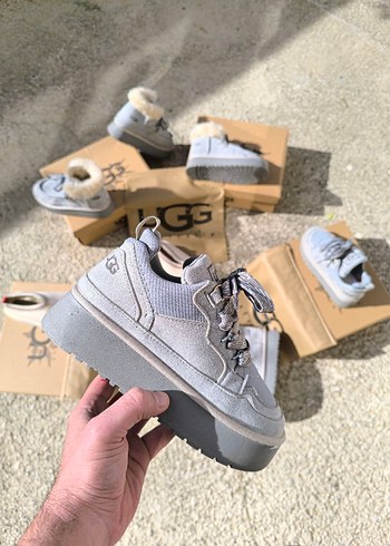 UGG Gri Platform Topuklu Bağcıklı Kadın Bot - Görsel 7