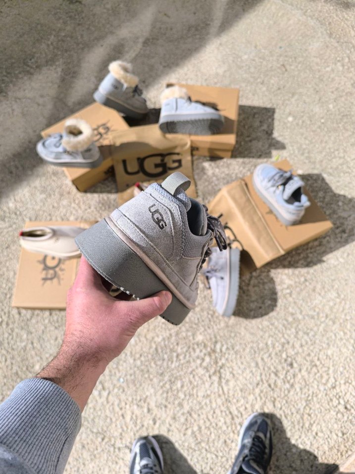 UGG Gri Platform Topuklu Bağcıklı Kadın Bot - Görsel 5