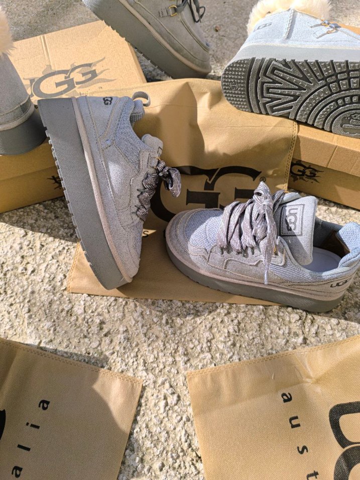 UGG Gri Platform Topuklu Bağcıklı Kadın Bot - Görsel 3