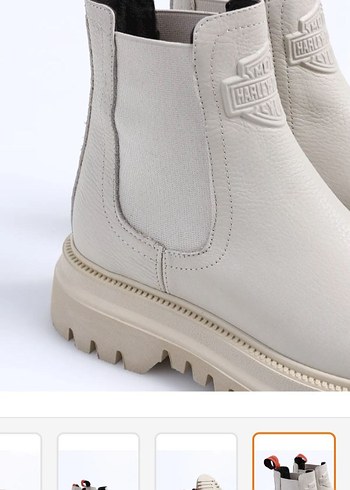 bej Harley Davidson orijinal Kadın Bot - Görsel 3