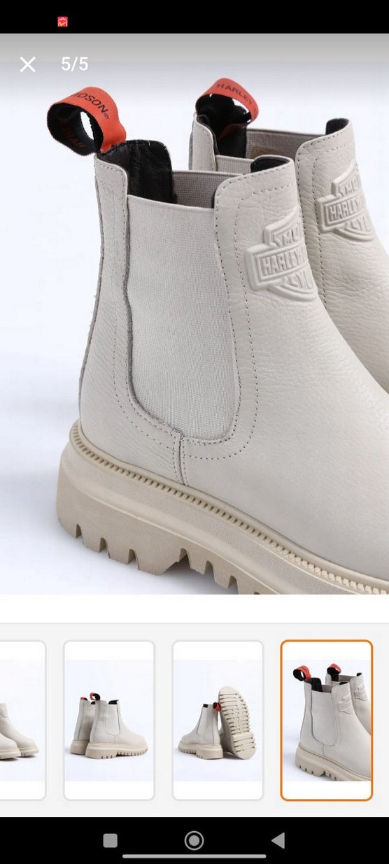 bej Harley Davidson orijinal Kadın Bot - Görsel 3