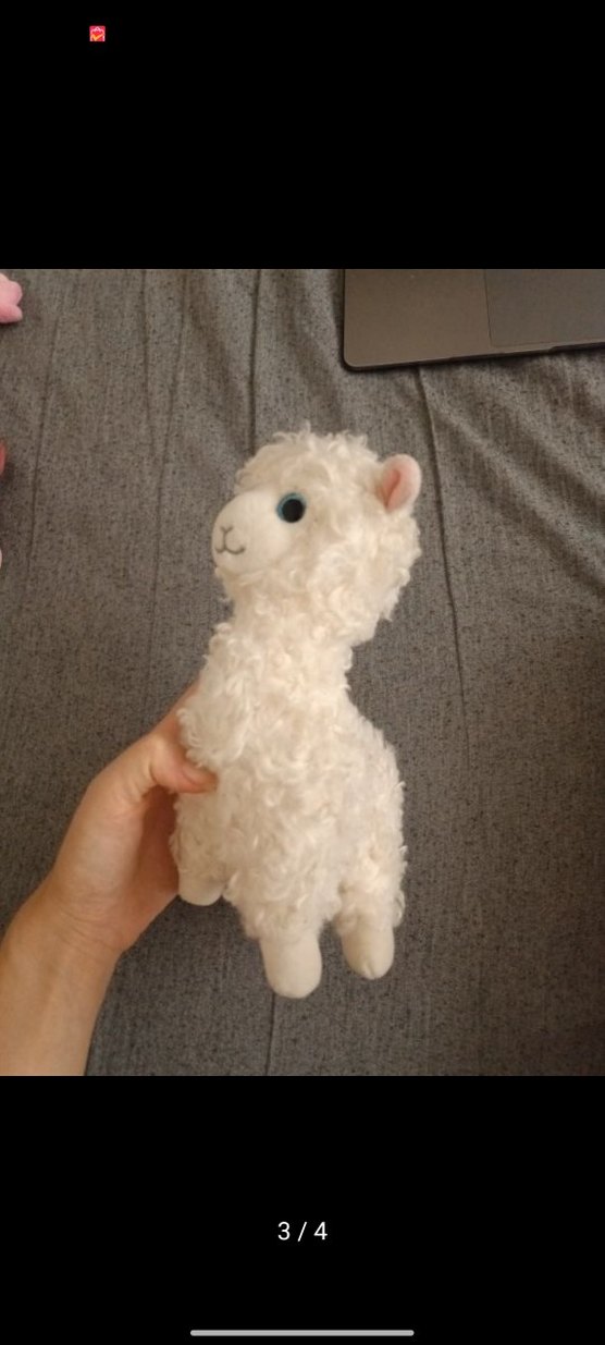 Beyaz Peluş Oyuncak Alpaka lama - Görsel 3
