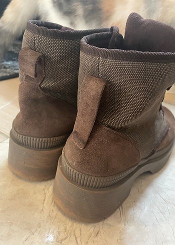 F by fabrika Kahverengi Kadın Süet Topuklu Bot - Görsel 5