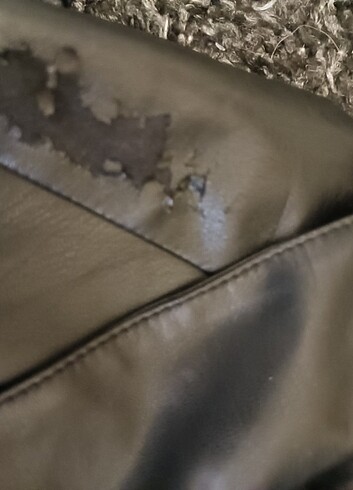 s Beden Bershka uzun deri ceket