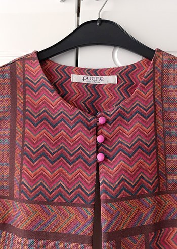 Bordo Bohem Uzun Kadın Yelek - Görsel 7