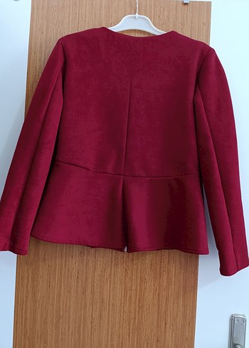 Bordo Fermuarlı Kadın Ceket - Görsel 6