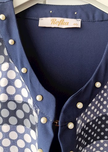 Kadın Lacivert Uzun Şifon Tunik - Görsel 6