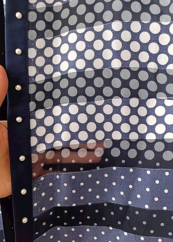 Kadın Lacivert Uzun Şifon Tunik - Görsel 7