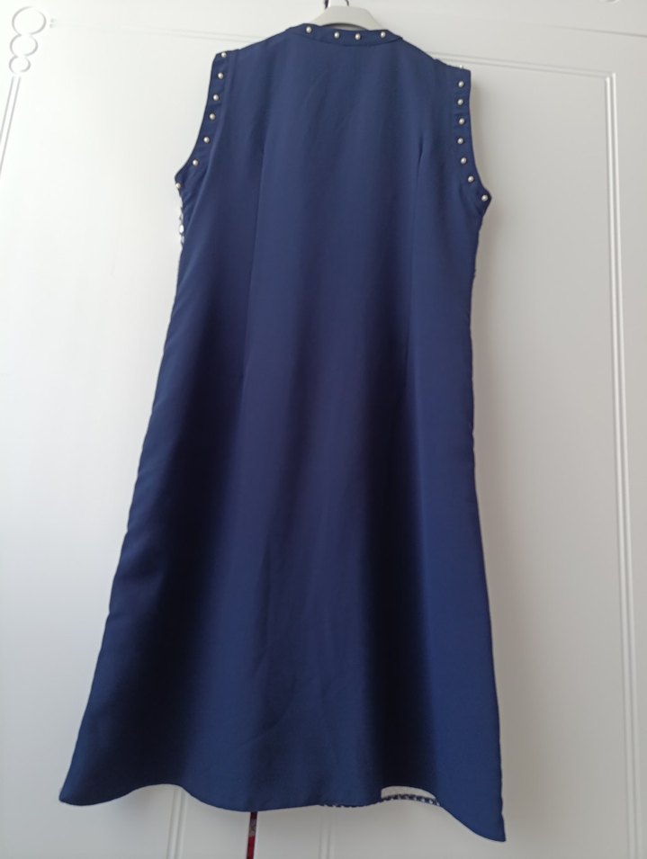 Kadın Lacivert Uzun Şifon Tunik - Görsel 5