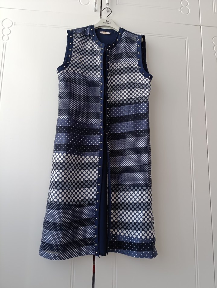 Kadın Lacivert Uzun Şifon Tunik - Görsel 2