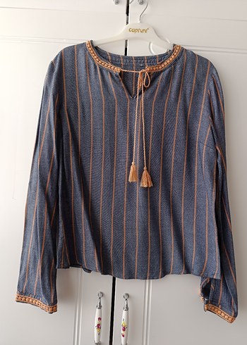 Püsküllü Bohem Kadın Gömlek - Görsel 5