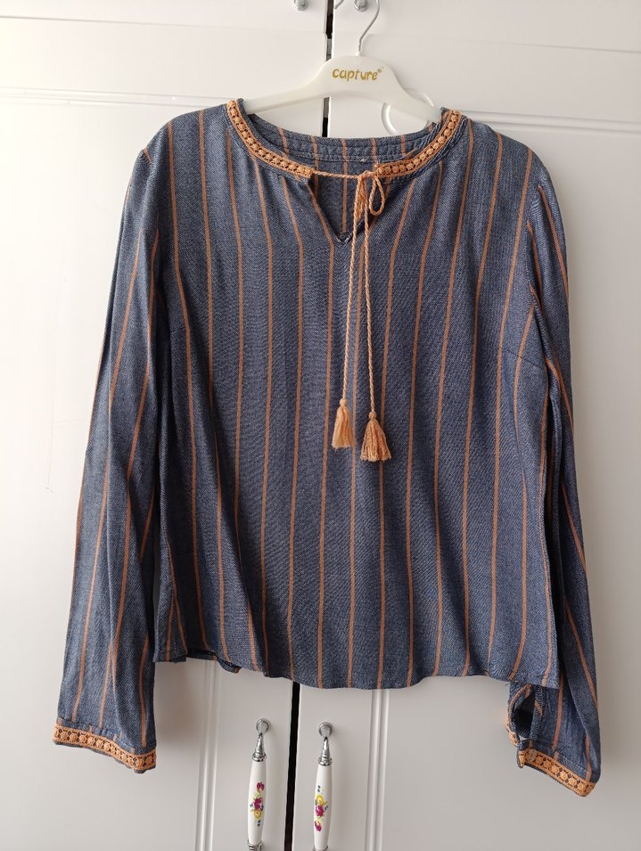 Püsküllü Bohem Kadın Gömlek - Görsel 5