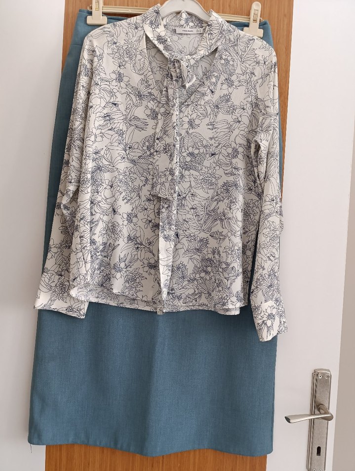 Gri Keten Bohem Uzun Kollu Gömlek - Görsel 4