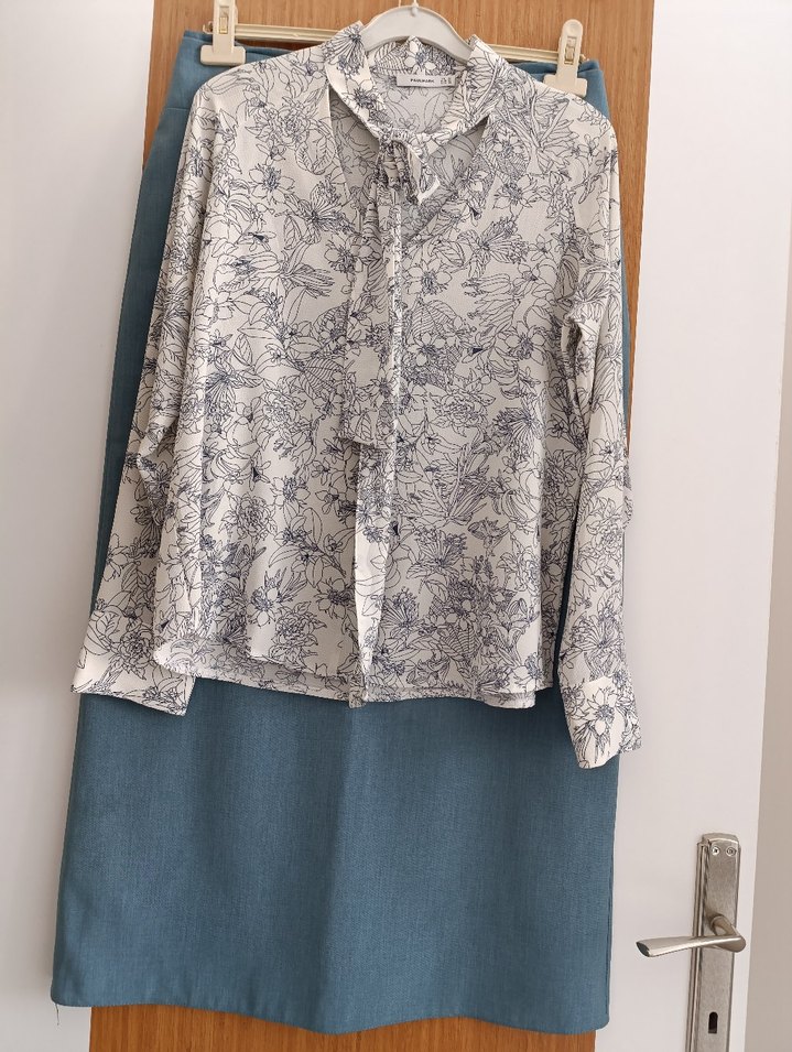 Gri Keten Bohem Uzun Kollu Gömlek - Görsel 3