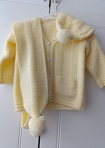 Örgü Hırka bere atkı takım - Görsel 3