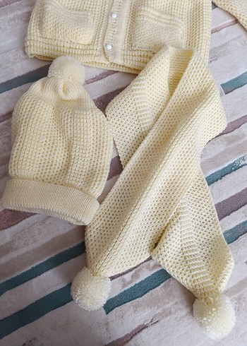 Örgü Hırka bere atkı takım - Görsel 7