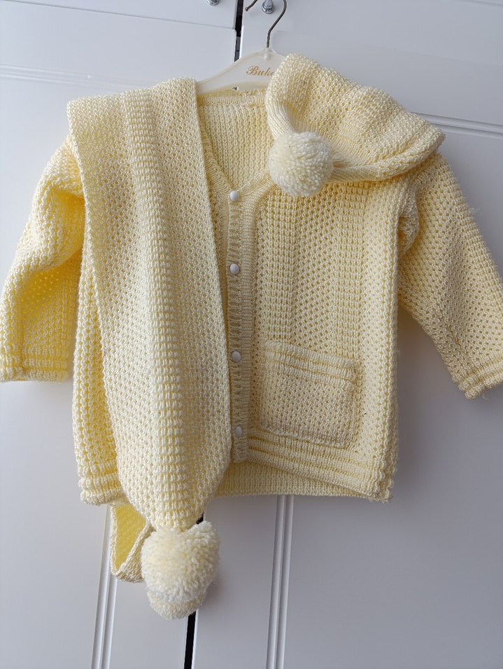 Örgü Hırka bere atkı takım - Görsel 3