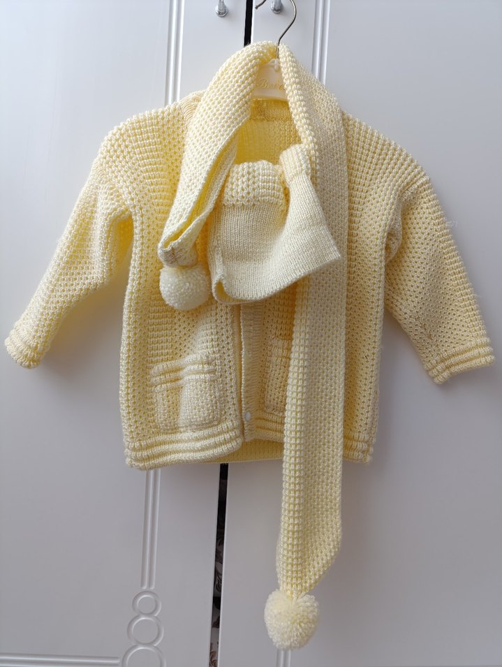 Örgü Hırka bere atkı takım - Görsel 2