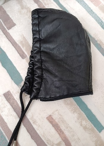 Gri Deri Erkek Çocuk Biker Ceket - Görsel 7