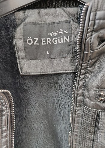 Gri Deri Erkek Çocuk Biker Ceket - Görsel 6