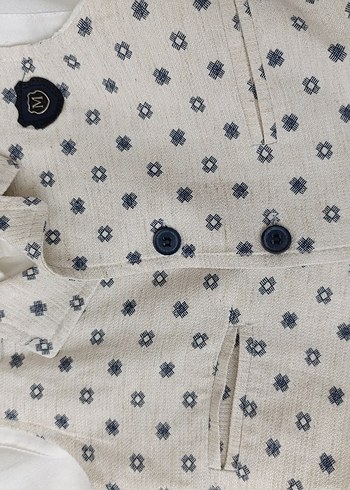 Pamuklu Desenli Erkek Bebek Yelekli Takım - Görsel 11