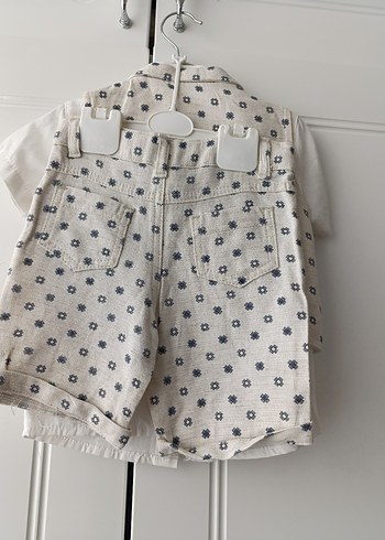 Pamuklu Desenli Erkek Bebek Yelekli Takım - Görsel 6