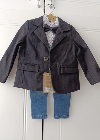 Gri Erkek Çocuk Denim Ceket - Görsel 3