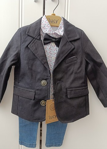 Gri Erkek Çocuk Denim Ceket - Görsel 2