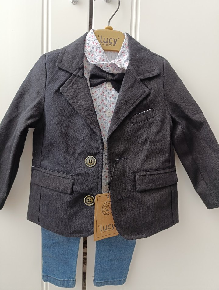 Gri Erkek Çocuk Denim Ceket - Görsel 2