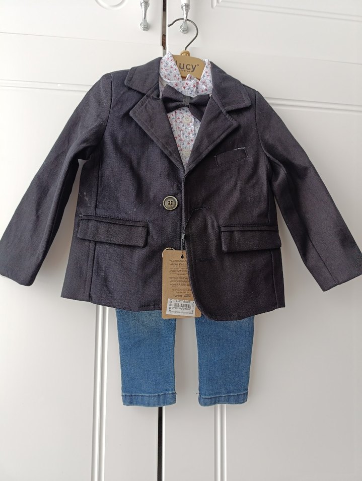 Gri Erkek Çocuk Denim Ceket - Görsel 4