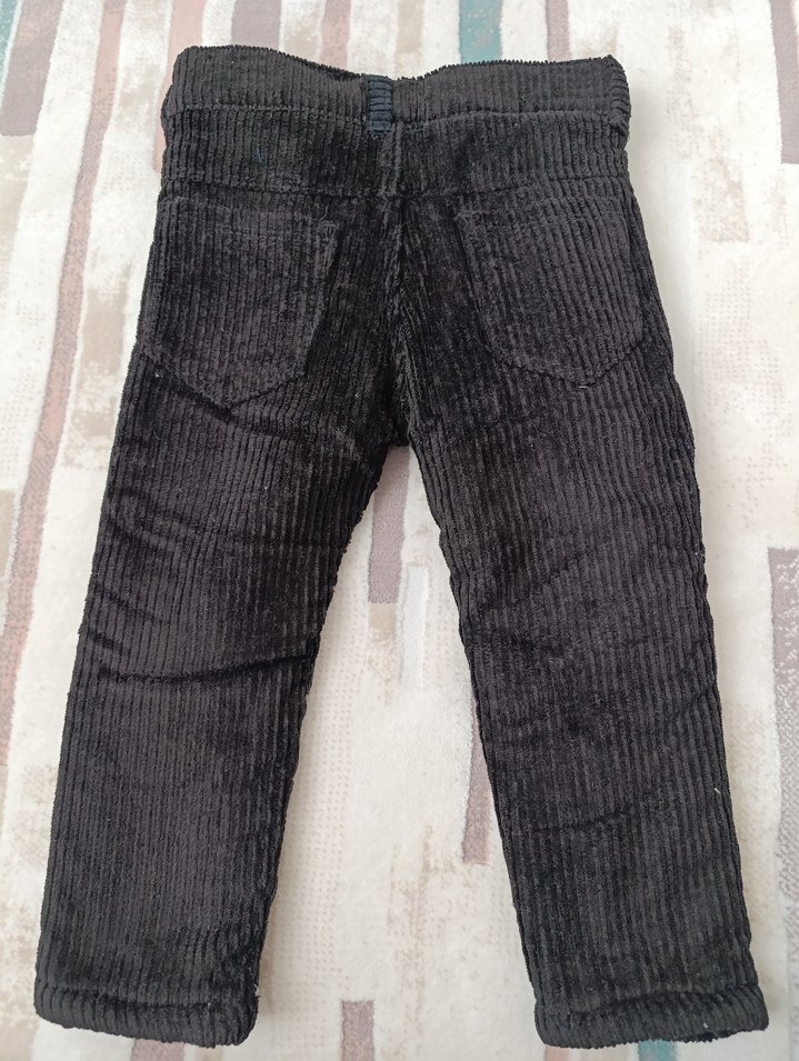 Düğmeli Nakışlı Erkek Çocuk Kot Pantolon - Görsel 3