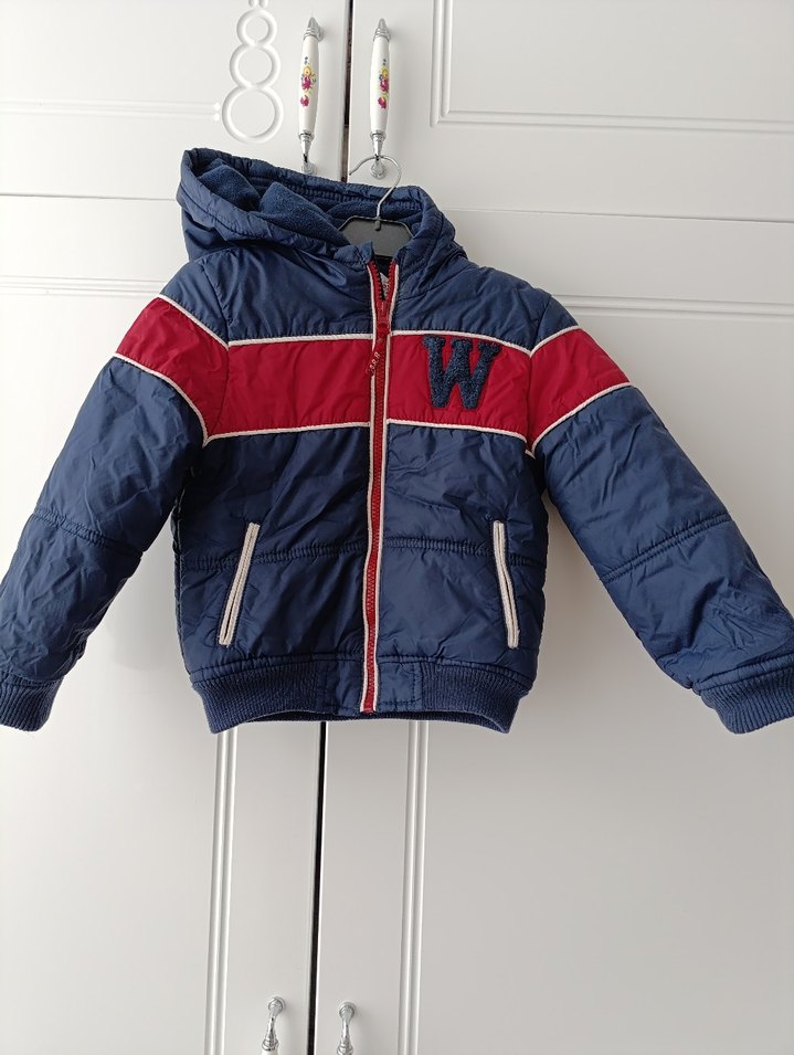 Koyu Mavi Fermuarlı Erkek Çocuk Mont - Görsel 3