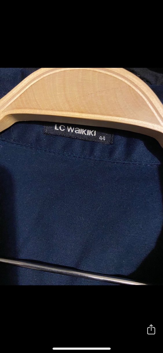 Düğmeli Lacivert Midi Denim Elbise - Görsel 5